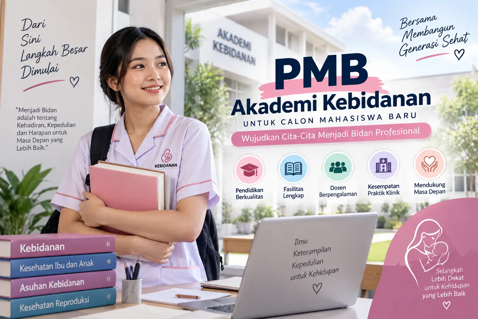 Mahasiswa kebidanan mempersiapkan pendidikan melalui program penerimaan mahasiswa baru