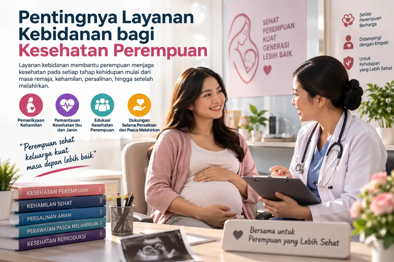 layanan kebidanan mendukung kesehatan perempuan selama kehamilan dan persalinan