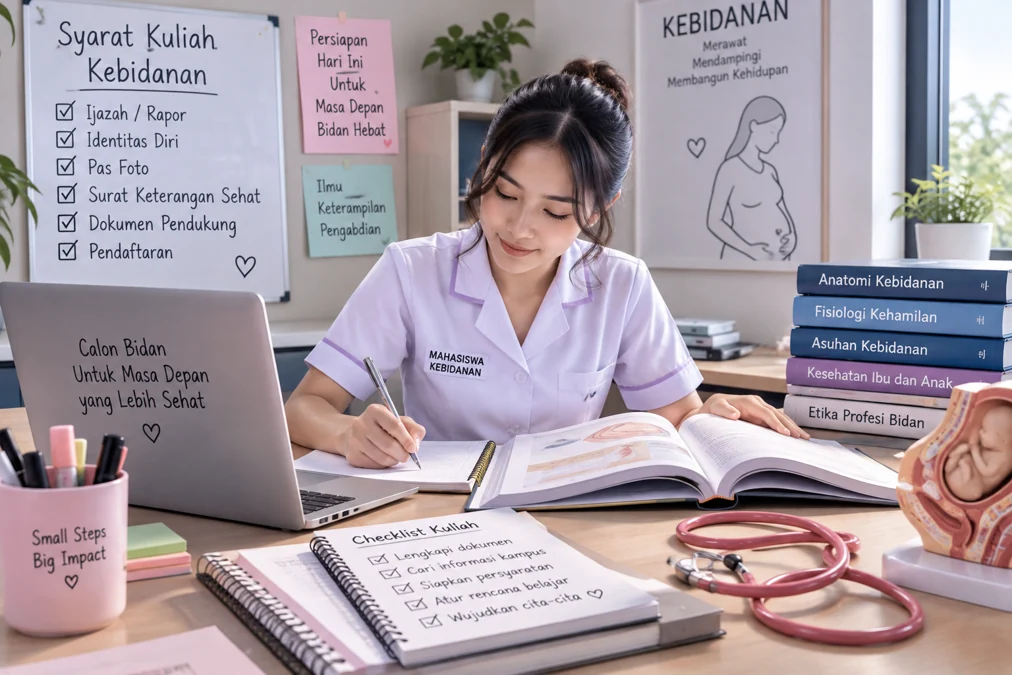 calon mahasiswa kebidanan mempersiapkan syarat kuliah dan dokumen pendaftaran